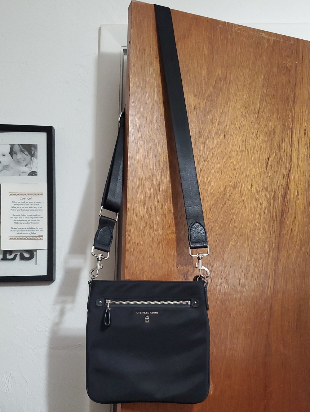 Michael Kors Black Nylon File Crossbody Bag
